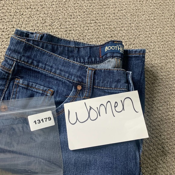Bootheel Womens Shorts‎ Size 31/10 Blue Dark Wash Denim Boyfriend Mid Rise - Picture 12 of 12